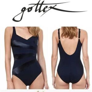 Gottex Black Tie Shaped Squire Neck One-Piece 10